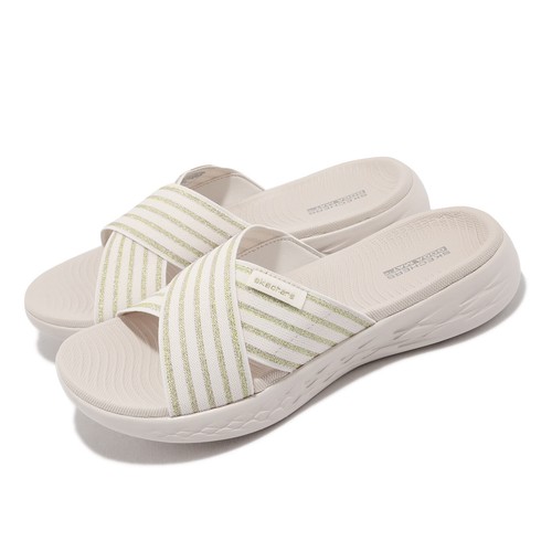 

Женские сандалии без шнуровки Skechers On-The-Go 600-Stunning Natural Ivory 140740-NAT, Цвет слоновой кости, On-the-go 600-stunning