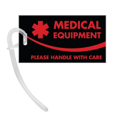 Id Identification Luggage Tags | Black And Red Alert