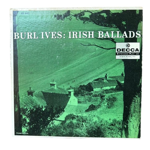 Burl Ives - Irish Ballads (VG+/VG+) Rare Decca EP ED 442 Vinyl 7”