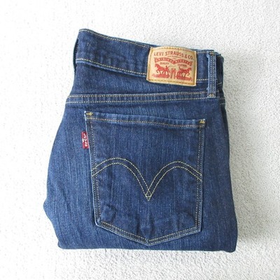 Levis 515 Bootcut Jeans Womens 6 Dark Wash Indigo Stretch Denim Mid Rise 30x31
