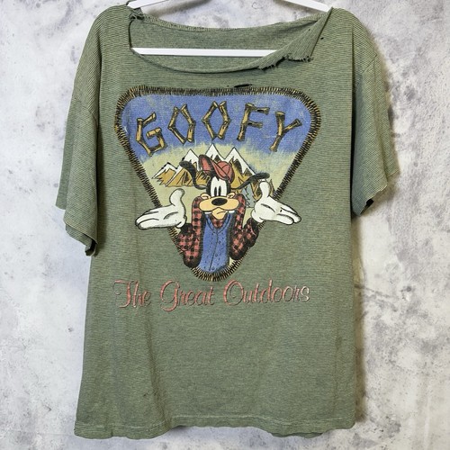 GOOFY Sweater 80s Vintage Disney Sweatshirt Soft LARGE Print