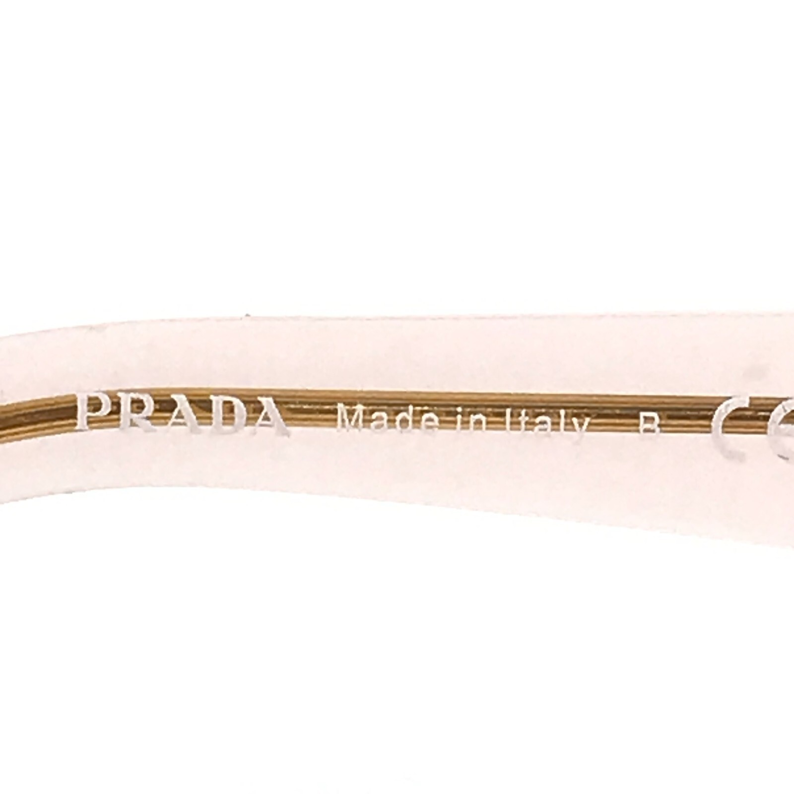 Pre-owned Prada Sunglasses Spr26z-f 19q-10d Transparent Pink Cat Eye Frames W Brown Lenses