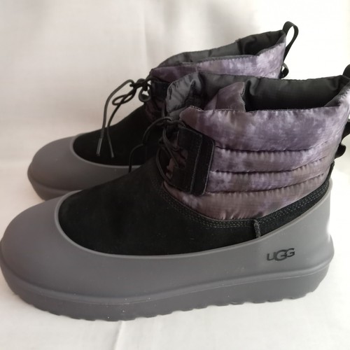 UGG Classic Mini Lace-up Weather Smokescreen Black Boots