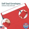 Discring 100 Pack 5x7 Envelopes, A7 Red Envelopes Self Seal, Printable Envelopes for Invitation, Baby Shower, Birthday Party, Wedding, Postcards, Mailing, Greeting Cards