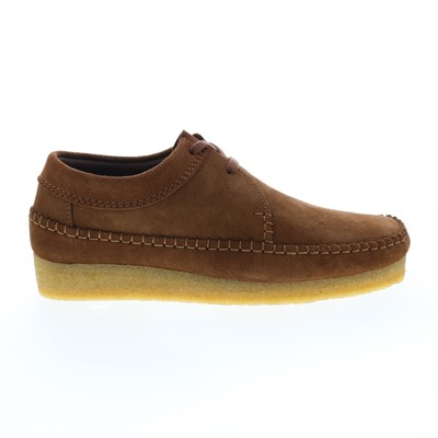 

Clarks Weaver 26165082 Мужские коричневые замшевые оксфорды и туфли на шнуровке повседневная обувь, Коричневый, Clarks Weaver