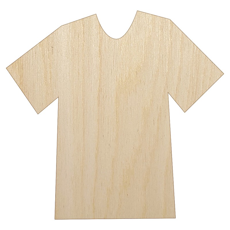 T-Shirt Laundry Solid Unfinished Wood Shape Piece Cutout for DIY