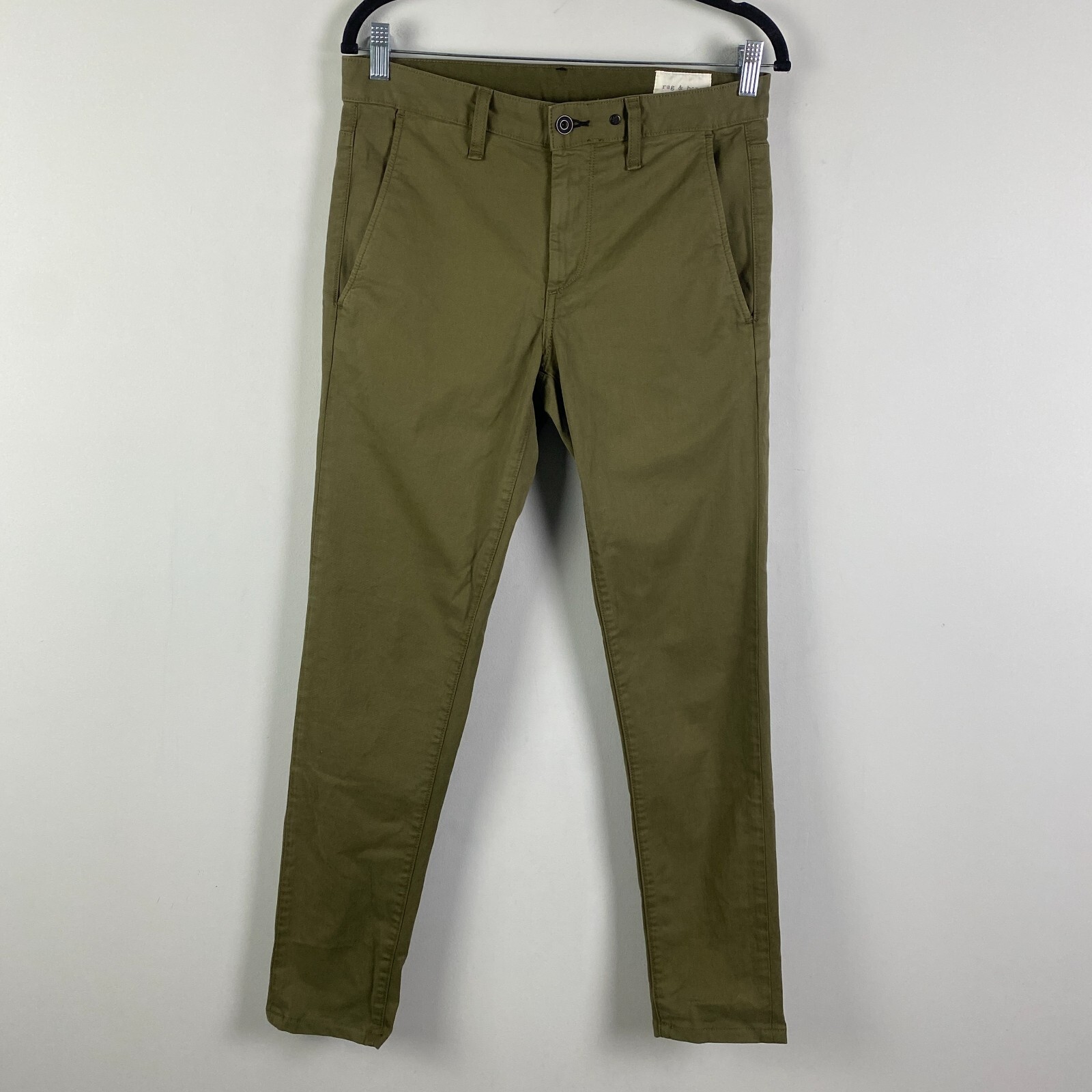 Rag & Bone Fit 1 Low-Rise Chino Pants Mens 29x30 Army Green Rag & Bone Fit 1 Low-Rise Chino Pants Mens 29x30 Army Green
