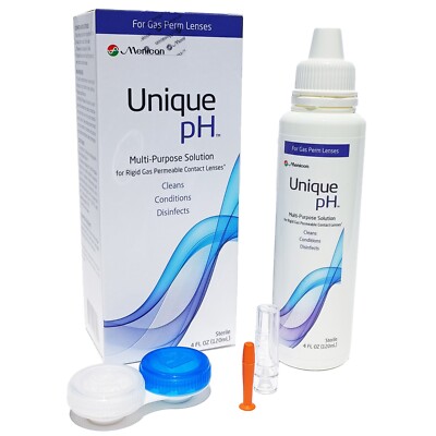 Menicon Unique pH Multi-Purpose Solution 4 Oz & Lumivis Lens Remover, Bundle