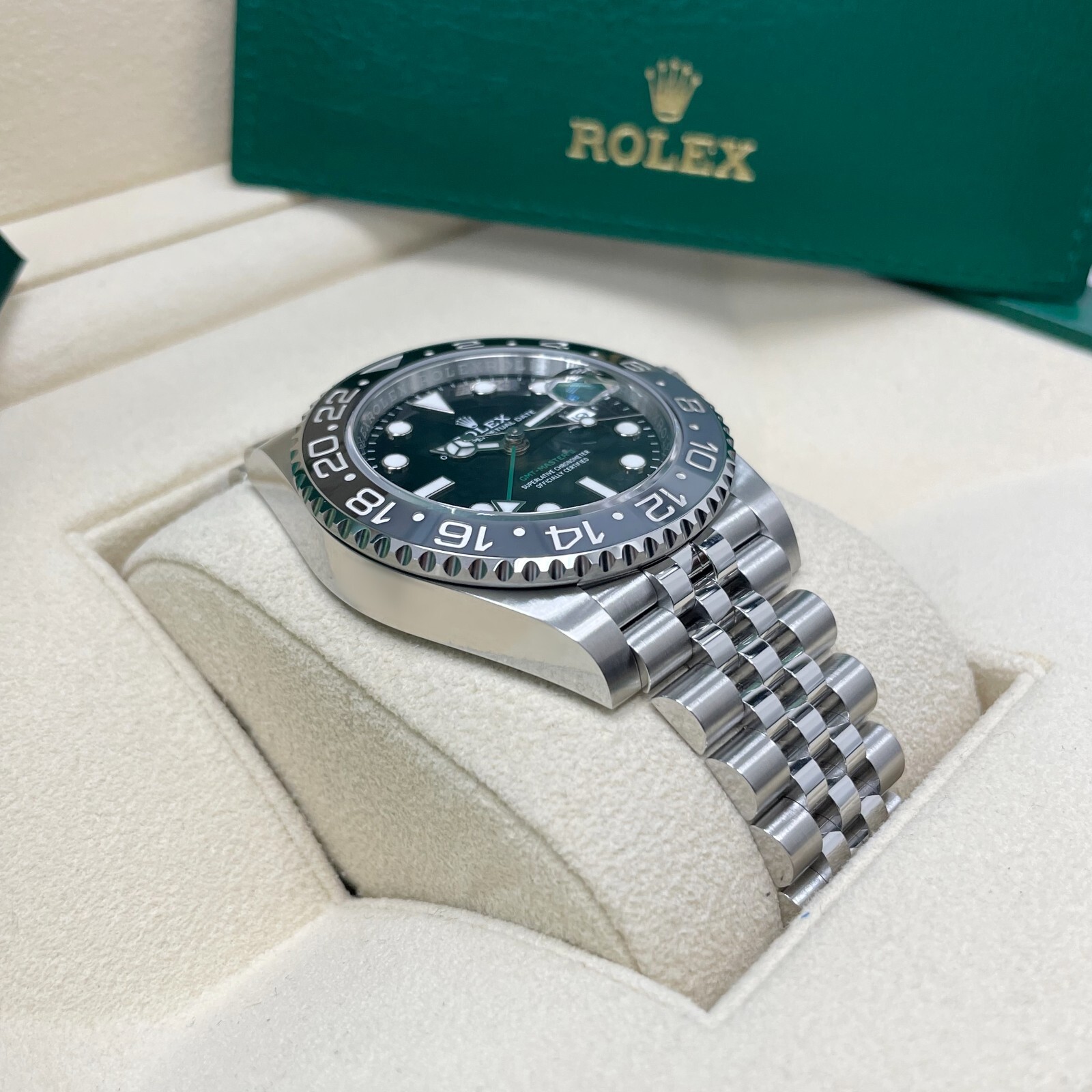 Pre-owned Rolex Gmt-master Ii 126710grnr Black Bruce Wayne Stainless Steel Jubilee Bracelet