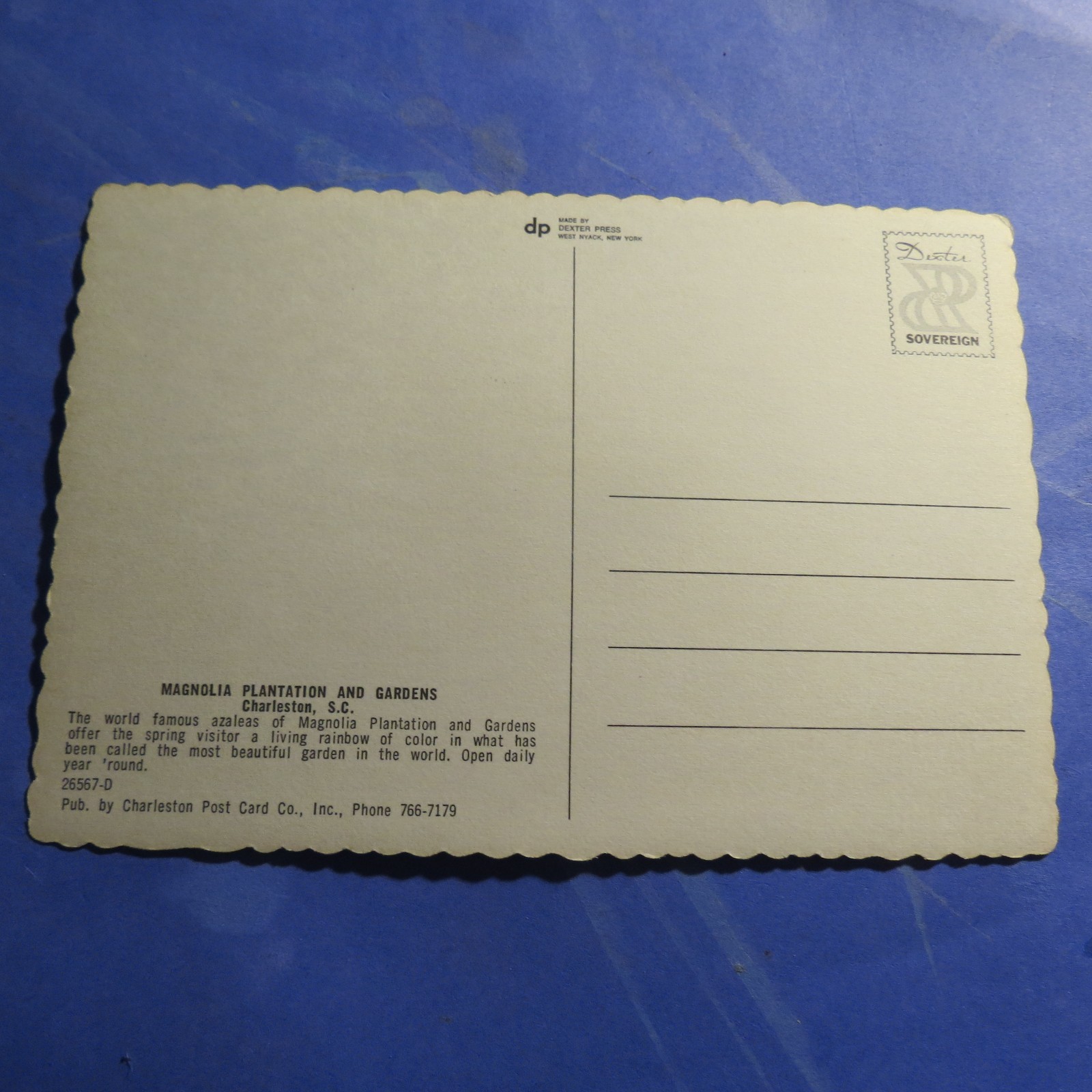 Charleston SC Magnolia Plantation CT SZ  Postcard PC5270
