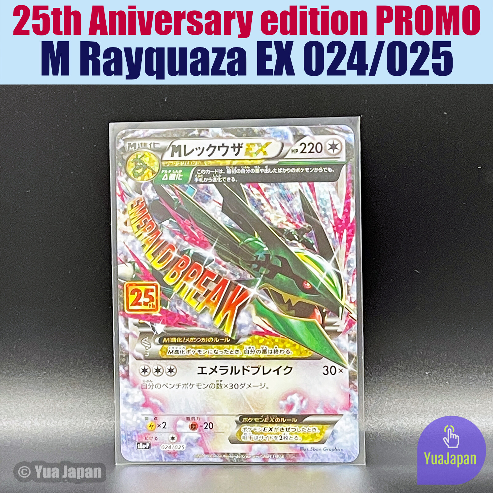 M Rayquaza EX 024/025 s8a-P Promo Pokemon 25th ANNIVERSARY