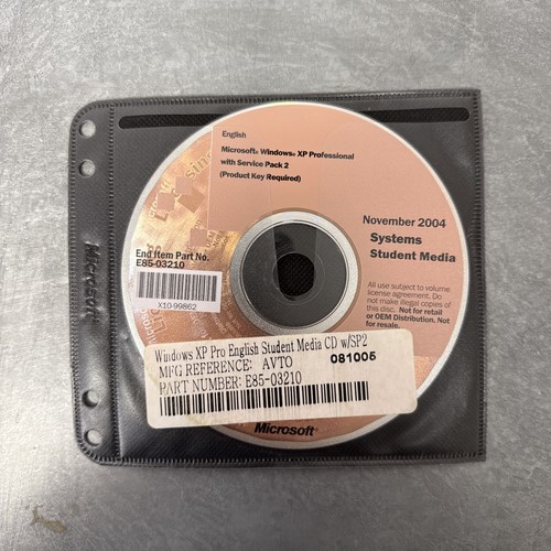 Microsoft Windows XP Professional Student Media CD Service