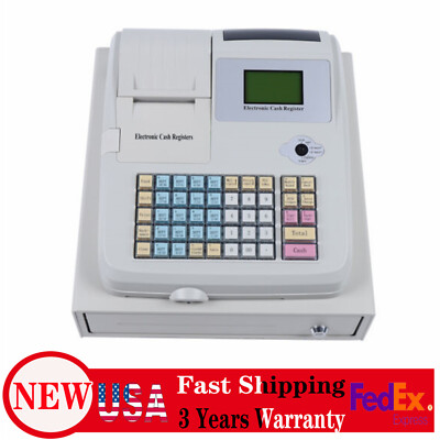 48 Keys Electronic Cash Register POS Cash Machine Supermarket LED Display NEW US