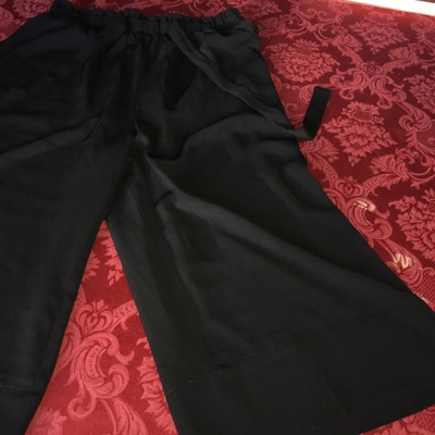 women sz L black  Harem Pants Elastic waist  by Exhilaration 100 polyester