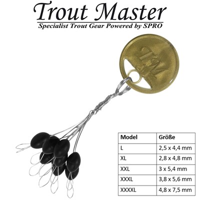 Spro TM Soft Stopper Olives | Gummistopper Trout Master Sbirolino Schnurstopper