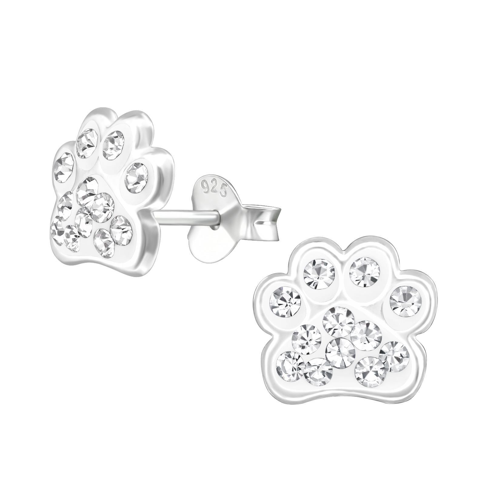 Pfoten Ohrringe aus 925 Silber für Schmuck Kinder Schmuck Geschenk