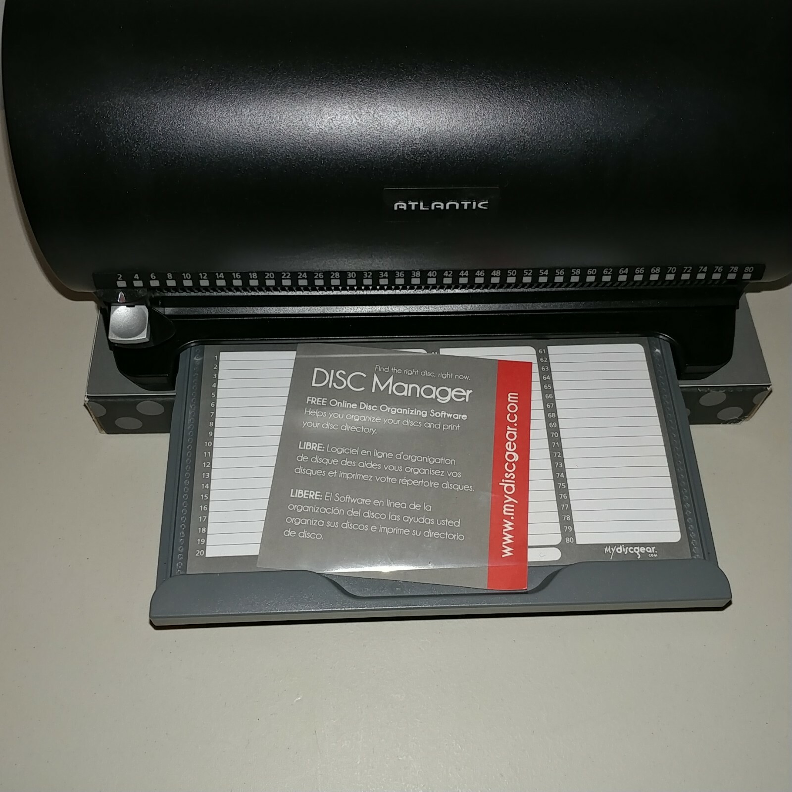 Atlantic CD Disc Manager Holds 80 Never Used