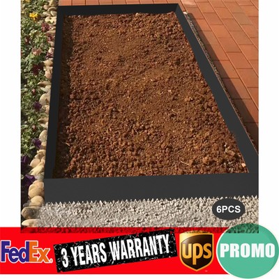 Metal Landscape Edging Borders Kit 6pcsx40x6 Inch Steel Lawn Edging Garden Yard