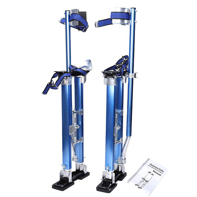 Drywall Stilts 24-40 Inch Aluminum Tool Stilt Blue For Painting Painter Taping