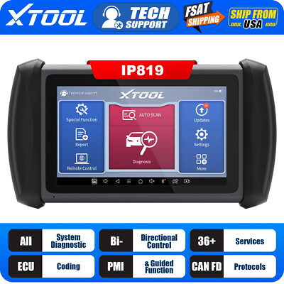 XTOOL IP819 Bidirectional Diagnostic Scanner E/CU Coding Tool CAN FD 36+ Service