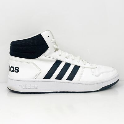 

Adidas Mens Hoops 2.0 BB7208 Белые кроссовки для баскетбола Размер 11, Белый, Hoops 2.0