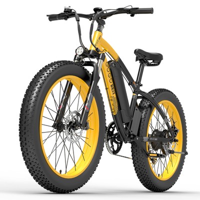 Electric Bicycle Fat Tire E-Bike 7-Speed 1000W 48V 13AH Fr Mountain Snow US G1P0