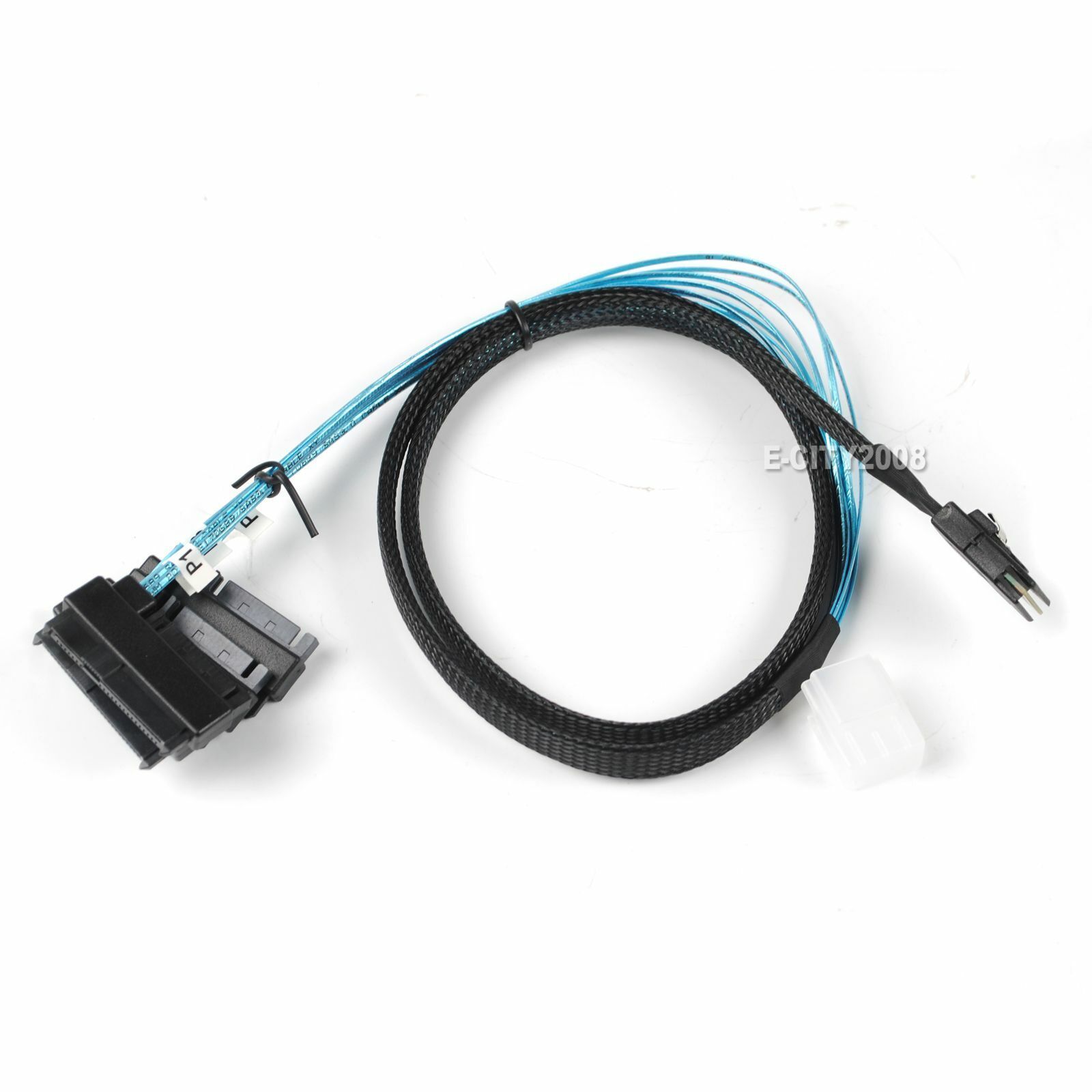 Lot Mini SAS 36Pin SFF-8087 to 4x SFF-8482 Connectors With SATA Power Cable 3FT