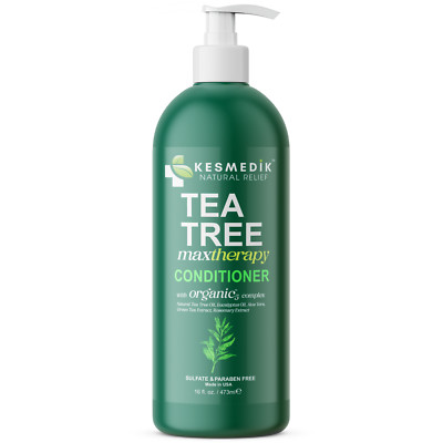Kesmedik Tea Tree Conditioner - Deep Hydration, Sulfate-Free, Scalp Care, 16 oz