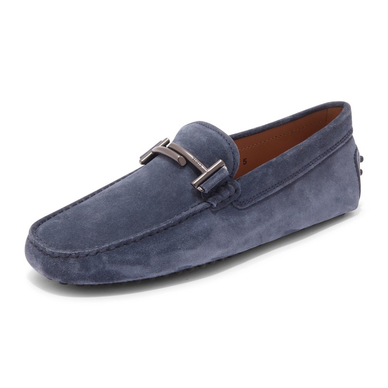 0855ar Mocassino Uomo Tod'S Man Suede Loafer Blue