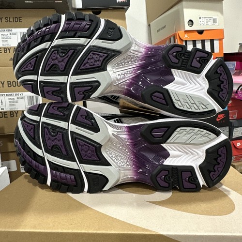 Pre-owned Asics Gel Kayano 14 Silver White Dark Grape 1202a056-111 Women's Size 12w/10.5m