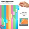Dunwell 8 Tab Binder Dividers with Slash Pocket, Plastic 1 Pocket Dividers with Index Tabs for 3 Ring Binder, Multicolor, Poly Subject Notebook Divider, Binder Pocket Includes Label Inserts