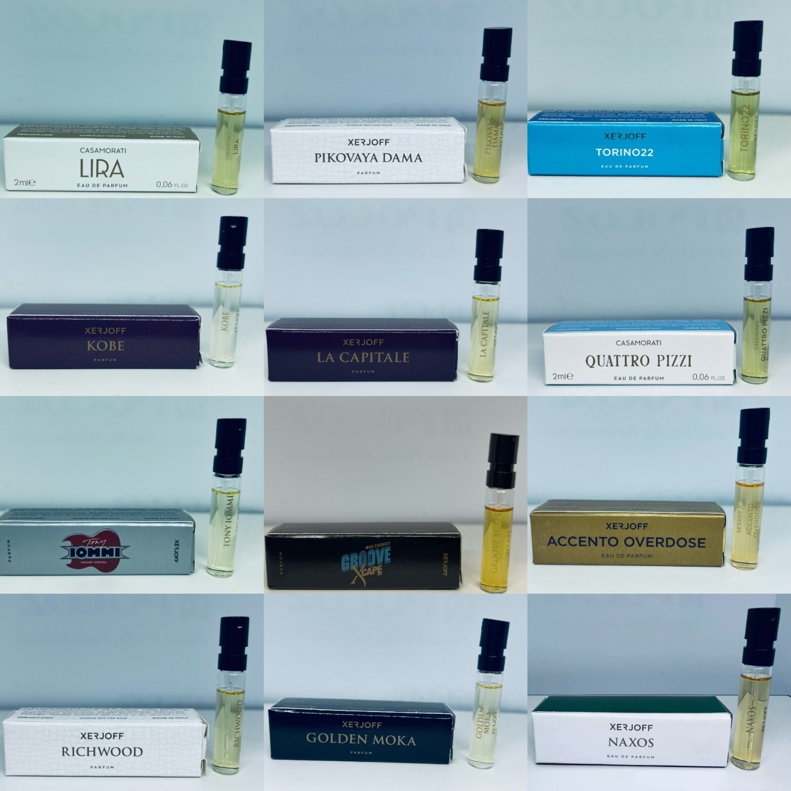 Xerjoff 4本香水セットサンプル 2ml Xerjoff Perfume Sample Vial 2ml / 0.06oz Choose Your Scent