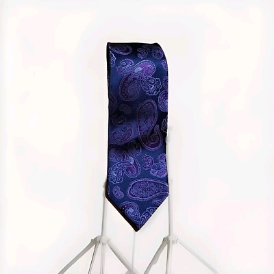 Tie Rack London Purple Paisley Tie New
