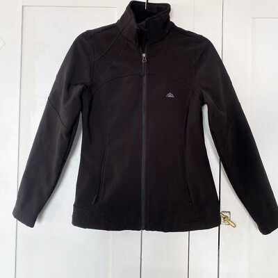 SNOZU | Black Fleece Lined Hard Shell Lightweight Jacket Women's Small