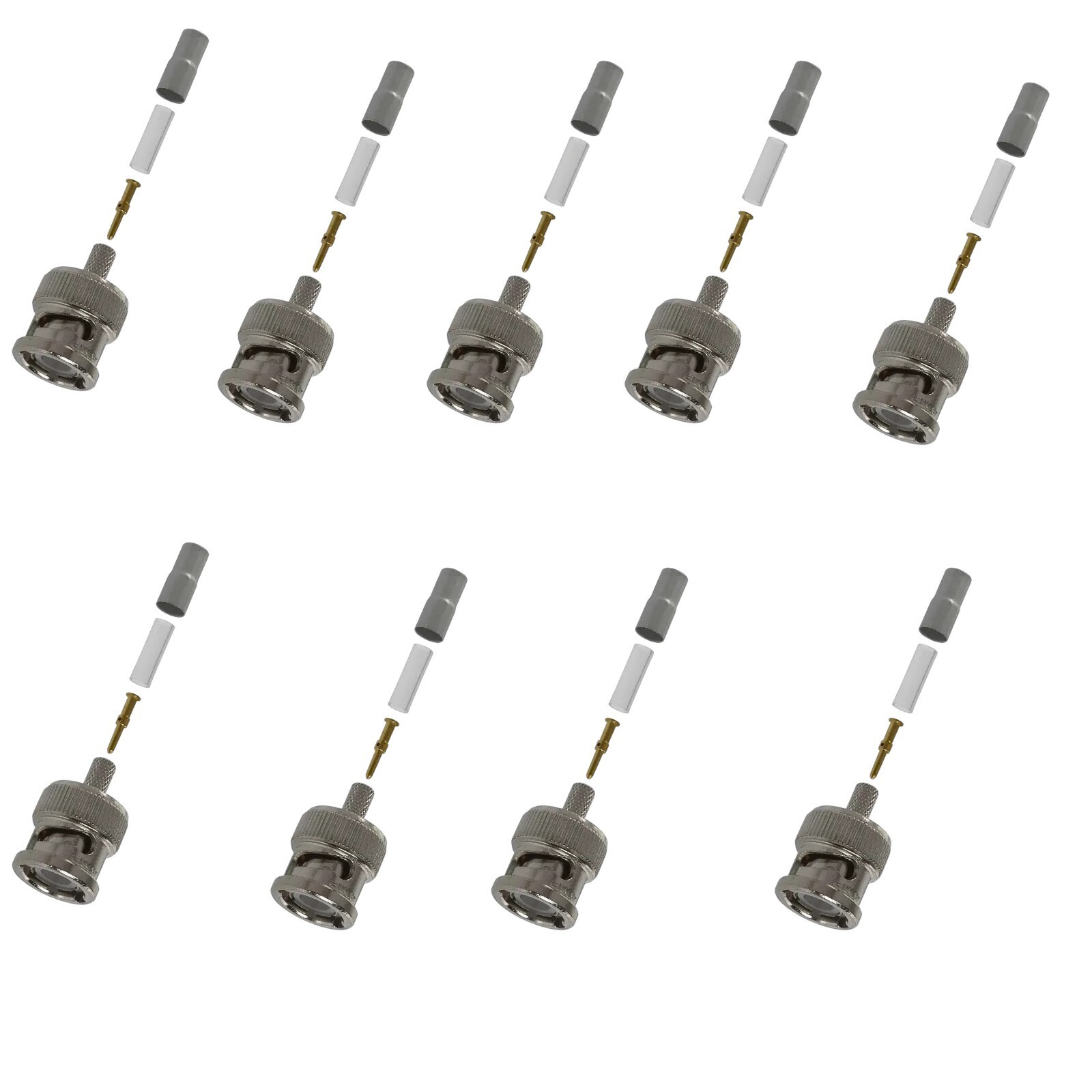 TE Connectivity AMP 225395-7 BNC Connector RF Coaxial Plug TE Connectivity AMP 225395-7 BNC Connector RF Coaxial Plug