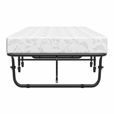 Folding Rollaway Guest Bed with 5 Inch Mattress, Twin