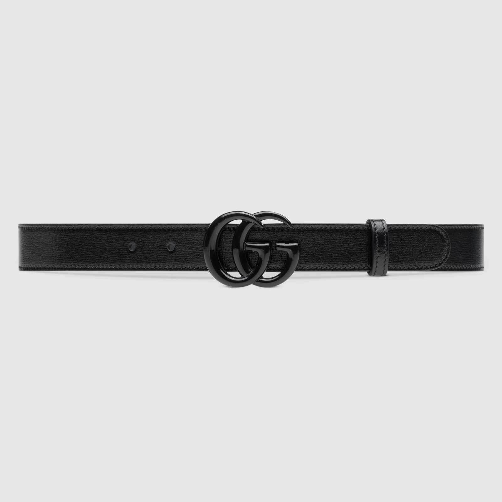 Gucci GG Thin Belt, Style# 414516 18YXV, Color Black Leather Gucci GG Thin Belt, Style# 414516 18YXV, Color Black Leather