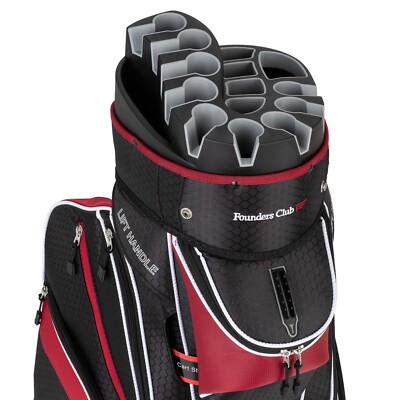 Founders Club Premium Golf Cart Bag for Men with 14 Way Organizer Divider Top