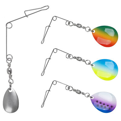 Jig Spinners Colorado Blade with Wire & Swivel Brass Fishing Lure Spoons Rigs 