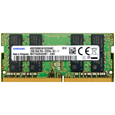 Samsung 16GB DDR4 3200 MHz PC4-25600 SODIMM Laptop Memory RAM (M471A2K43DB1-CWE)