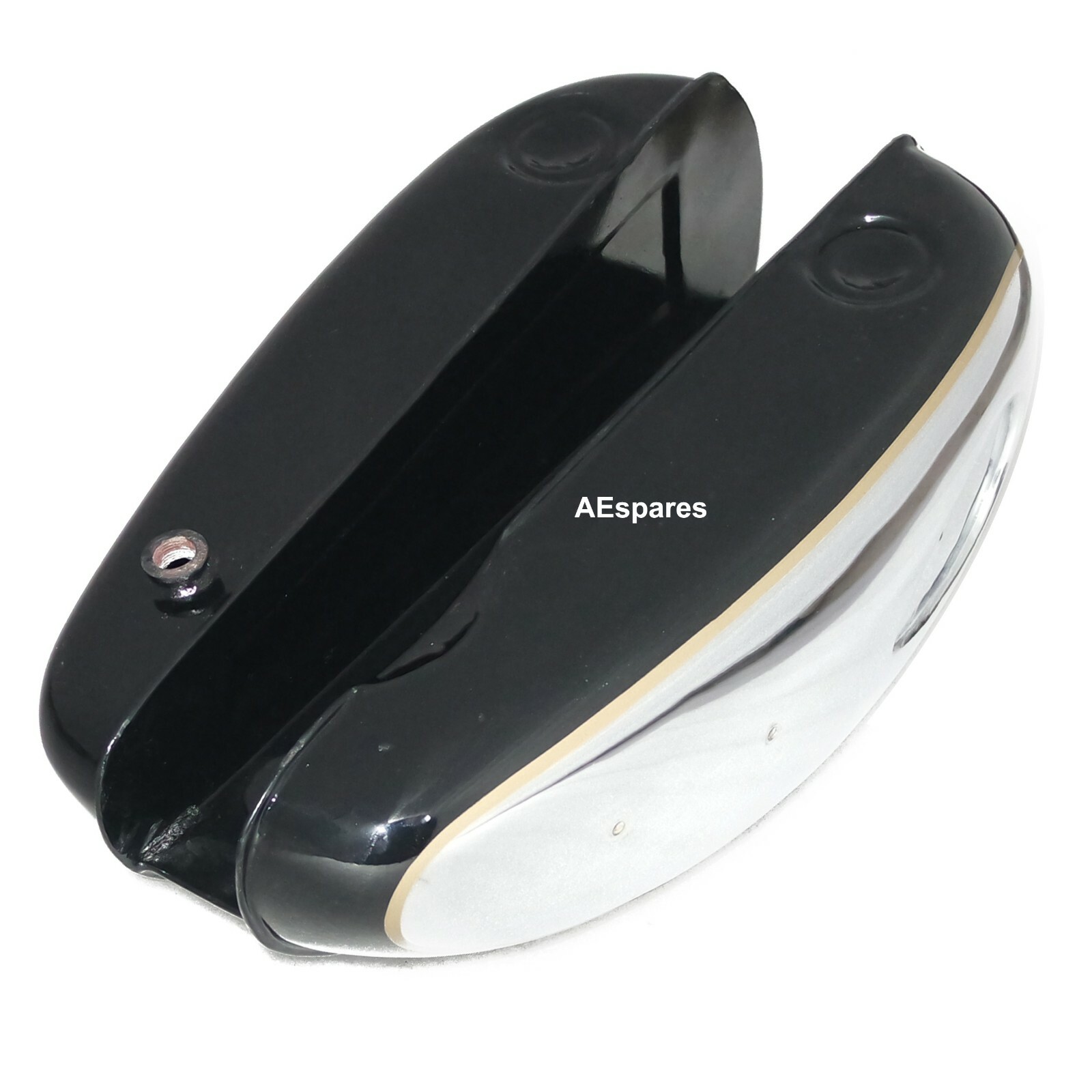 Petrol Tank Steel Black Painted Chrome Plated Fits 1960 BSA C15 B40 SS80  