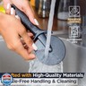 Deiss Lux Heavy Duty Pizza Cutter With Wheel Slicer- Stainless Steel Sharp Smooth Pizza Cutter Wheel With Easy Grip Non-Slip Handle, Dishwasher Safe (BLACK)