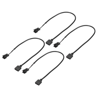 5V 3 Pin to SM3P Male Splitter Cable, 4 Pcs Power Cord ARGB Extension Cable