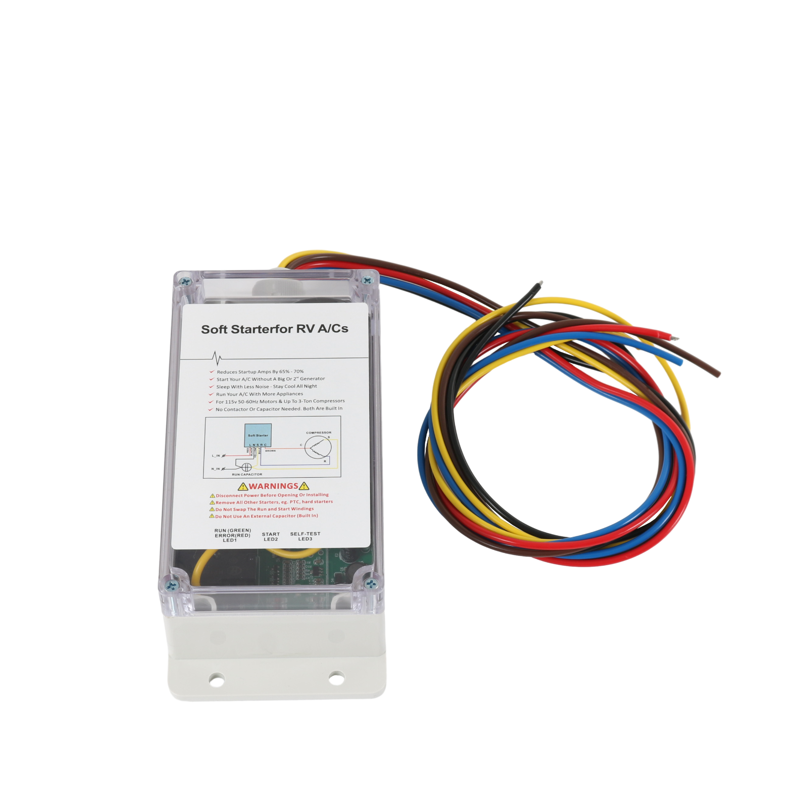 A/C Soft Starter Smart Control Kit Enables Easy Start an A/C & Appliances on RV