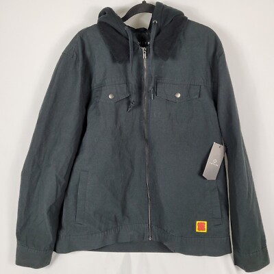 Empyre Men's Warrant Black Hooded Work Jacket Size XL New With Tags Zumiez