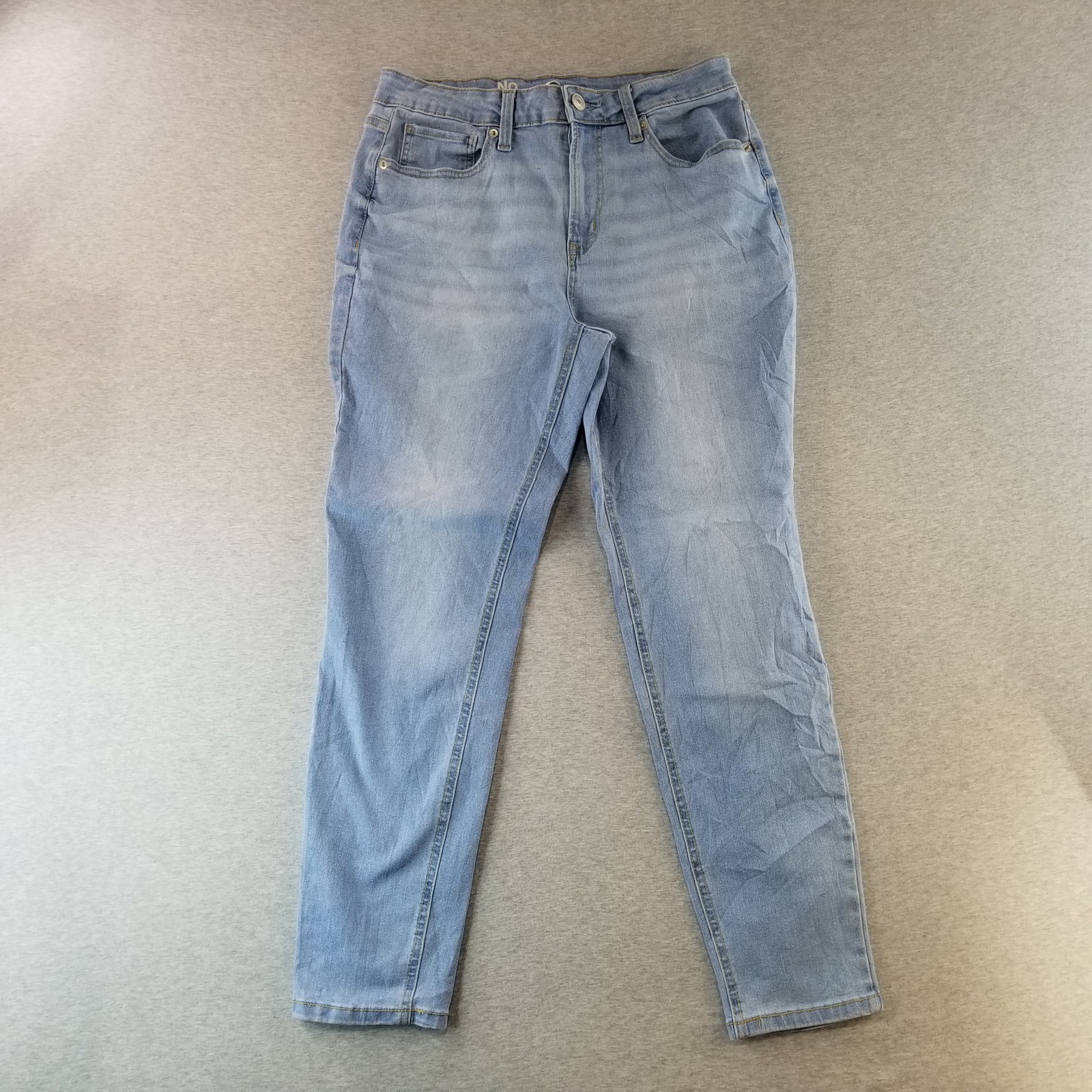 No Boundaries Jeans Women's Sz 10 Stretch Mat. Light Wash Normcore Cute Trendy