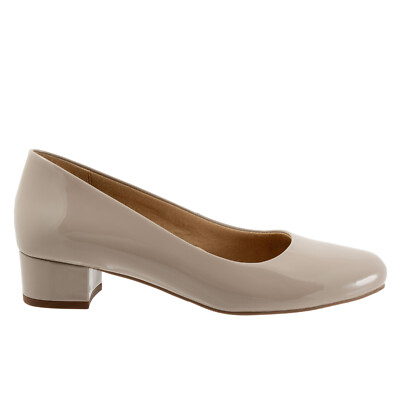 Trotters Dream T2302-256 Женские бежевые кожаные туфли-лодочки без застежки на высоком каблуке