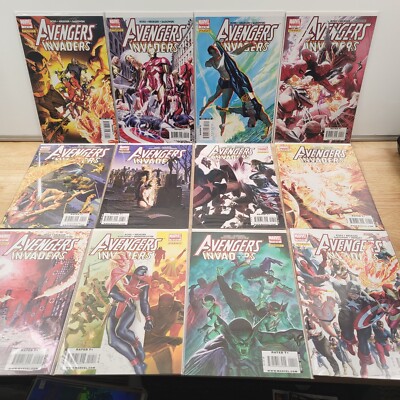 Avengers Invaders (2008) 1-12 Alex Ross Complete Series! High Grade Dynamite