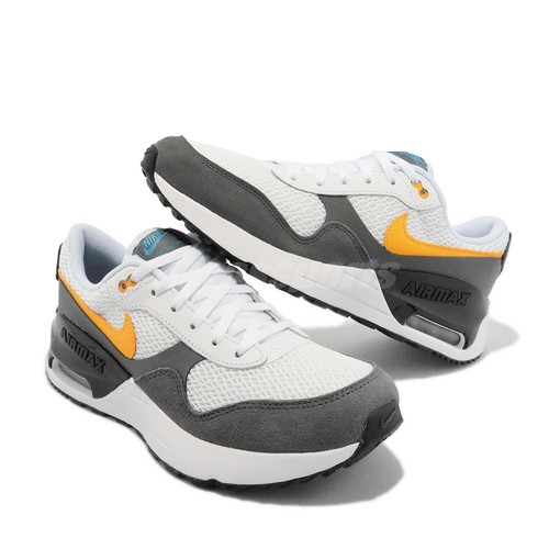 

Nike Air Max Systm GS Белый Лазер Оранжевый Серый Детская Женская Повседневная Обувь DQ0284-104, Air Max Systm Gs