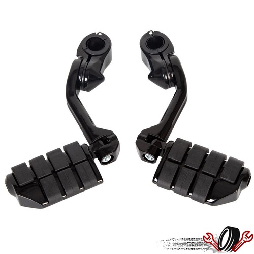 Черный Кожух двигателя с длинным шоссейным креплением для ног Harley Street Glide Road King